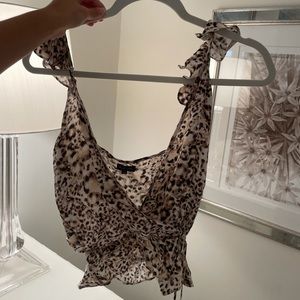 Planet Blue leopard top. Never worn